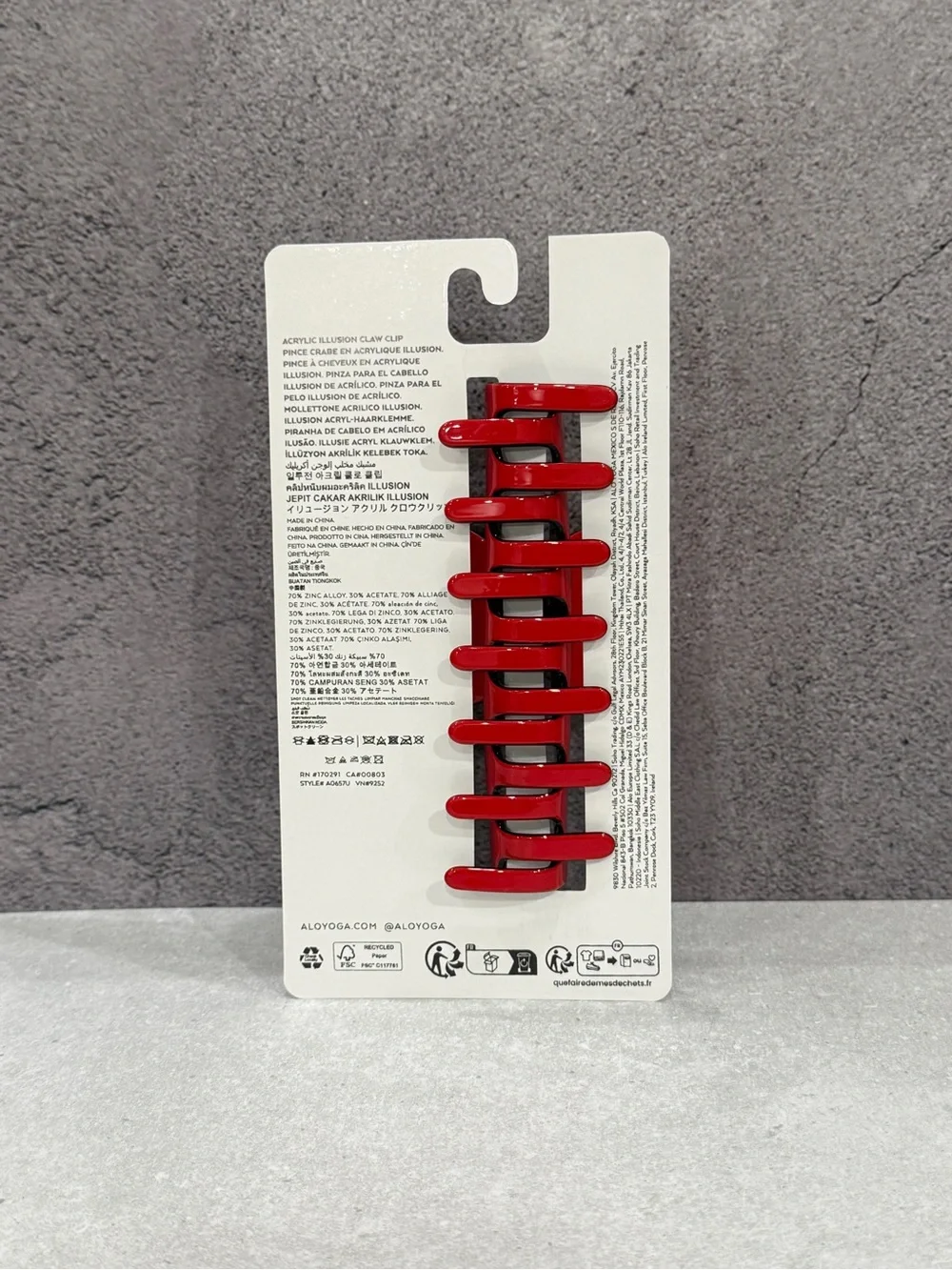 Alo Acrylic Illusion Claw hair Clips set of 2